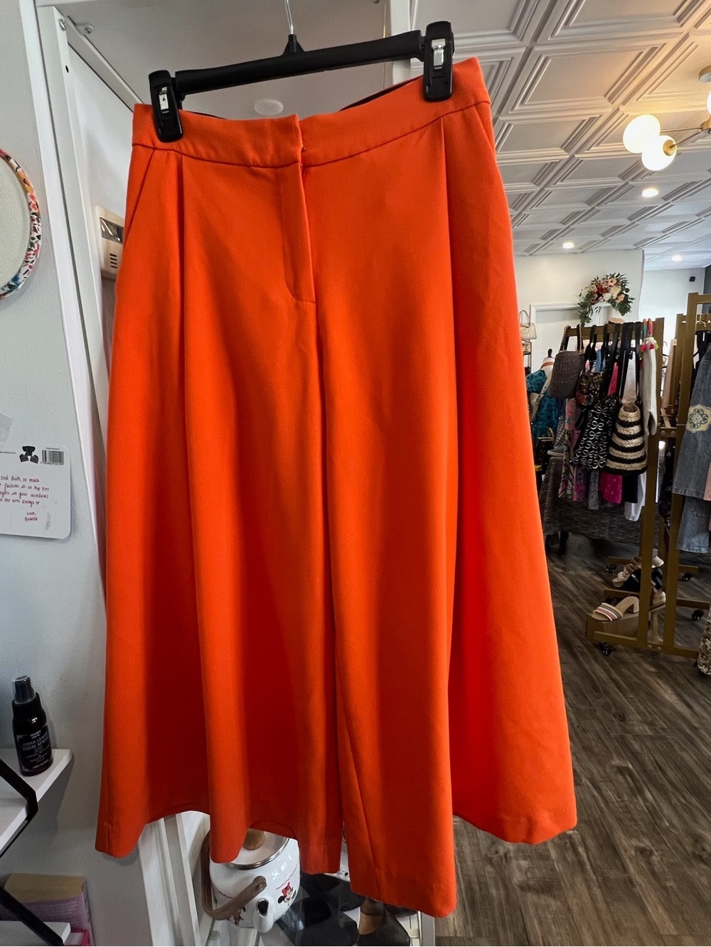 Victoria Beckham Bright Orange Wide-Leg culottes Pants